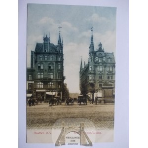 Bytom, Beuthen, Rynek, wylot ulicy, ok. 1910