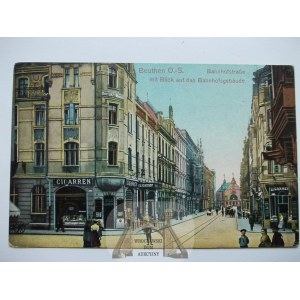 Bytom, Beuthen, ulica Dworcowa, 1909