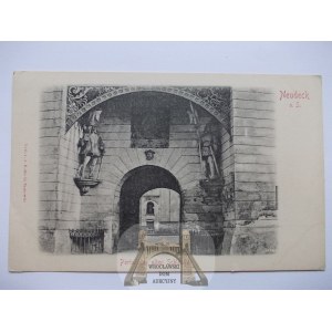 Swierklaniec near Tarnowskie Góry, palace, portal, ca. 1900.