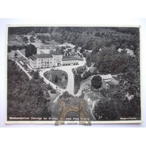 Oborniki Śląskie, Obernigk, aerial panorama, 1932