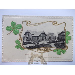 Kąty Wrocławskie, Canth, sierociniec, secesyjna ramka, 1908
