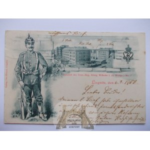 Legnica, Liegnitz, kasárne, vojak, 1900
