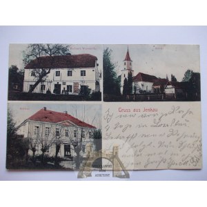 Jenków pri Jawore, zámok, kostol, obchod, cca 1914
