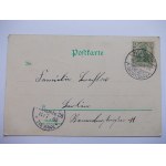 Nowa Wieś Grodziska k. Złotoryja, Grodziec, pałac, poczta, litografia, 1905