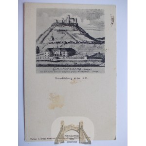 Grodziec k. Złotoryja, zamek w 1731 r., 1928