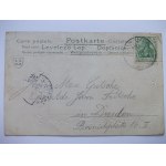 Gryfów Śląski, Greiffenberg, panorama, tłoczona ramka, 1901