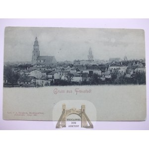 Wschowa, Fraustadt, panorama, księżycówka, ok. 1900