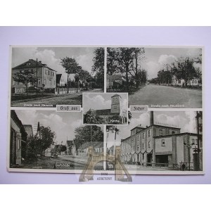 Cychry k. Kostrzyn nad Odrą, ulica, młyn, 1940