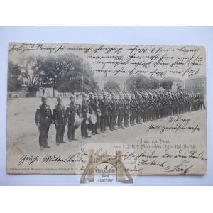 Poznań, koszary, wojsko pruskie, 47 regiment, ok. 1900