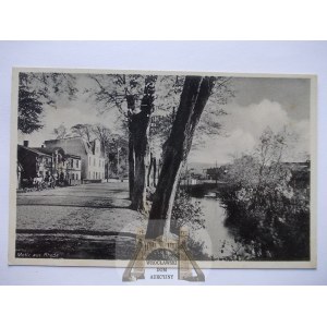 Wejherowo, Neustadt, ulica nad rzeką, ok. 1940
