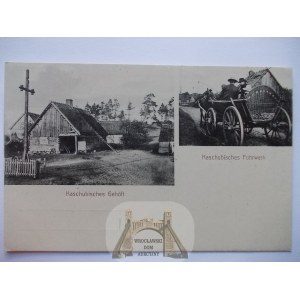 Wdzydze near Kosciezno, Kashubia, open-air museum, 2 views, ca. 1910