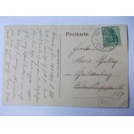 Wielbark k. Szczytno, Ortelsburg, plac i ulica Kościelna, 1914