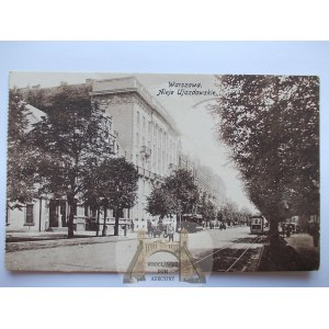 Warszawa, Aleje Ujazdowskie, wyd. Wojutyński nr 2, ok. 1915