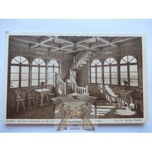 Rabka, Wielki Luboń, schronisko, wnętrze ok. 1930