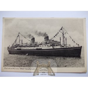 Polish Sea, passenger ship, transatlantic liner - M/s Piłsudski, ca. 1935