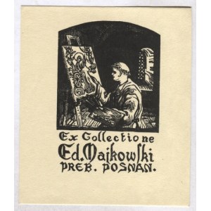 Ekslibris S. Jakubowskiego dla E. Majkowskiego, z 1924.