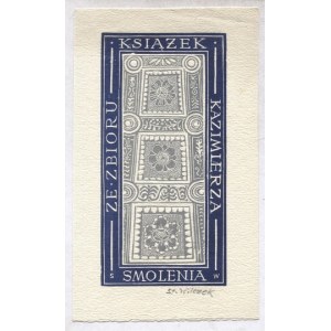 Ekslibris S. Wilczka dla K. Smolenia, sygn. ołówkiem.