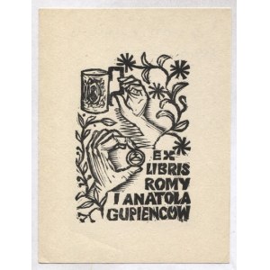 Ekslibris K. Wróblewskiej dla R. i A. Gupieńców.