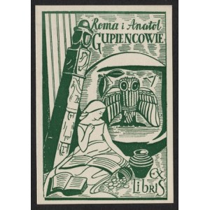 KOZŁOWSKA Jadwiga - Roma i Anatol Gupieńcowie. Ex libris.