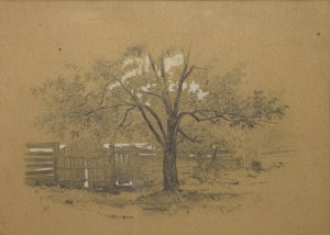 Józef BRANDT (1841-1915), Pejzaż z drzewem
