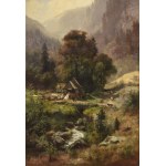 Adolf DRESSLER (1833-1881), Pejzaż z tartakiem, ok. 1870