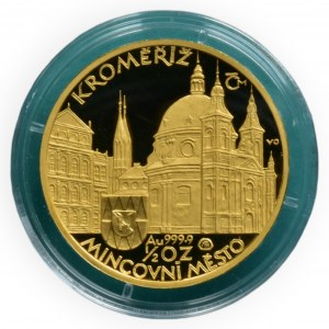 ČR - medaile, Medaile 1998 (V.Oppl) - Motiv 20 Kč - Mincovní město Kroměříž