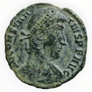 Constantius II. 337-365, AE 3, FEL.TEMP.REPARATIO. Virtus zabíjí padajícího jezdce