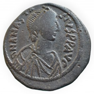 Anastasius 491-518, AE follis minc.Constantinopole