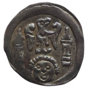 Vladislav I. Jindřich, markrabě moravský 1197-1222, denár Cach 887