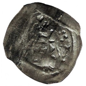 Václav IV. 1378-1419, Česká Falc - Erlangen, fenik poprsí, po stranách E-W/koruna, Nech. 179