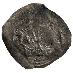 Václav IV. 1378-1419, Česká Falc - Erlangen, fenik poprsí, po stranách E-W/koruna, Nech. 179