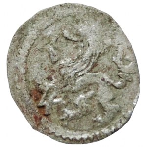 Louis Jagiellon 1516-1526, double-sided Vratislav penny, crowned LR/Czech lion and letter W, Kopicki 8784, Paszkiewicz 1.34 c) Sun. R