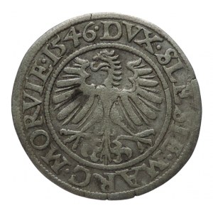 Ferdinand I. 1526-1564, slezský groš 1546 Vratislav-Westermaier MKČ 154 chyboražba