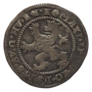 Maxmilián II. 1564-1576, bílý groš 1576 Praha-Harder