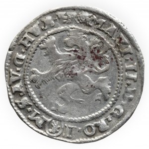 Maxmilián II. 1564-1576, bílý groš 1576 Kutná Hora-Šatný+Vodolínský