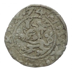 Maxmilián II. 1564-1576, bílý peníz 1574 Jáchymov-Geitzkofler
