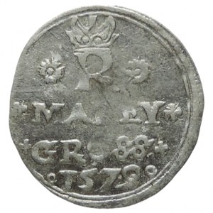 Rudolf II. 1576-1612, malý groš 1579 Jáchymov-Kádner