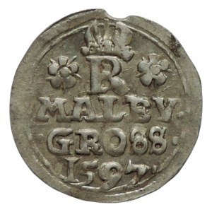 Rudolf II. 1576-1612, malý groš 1597 Jáchymov