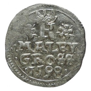 Rudolf II. 1576-1612, malý groš 1598 Jáchymov