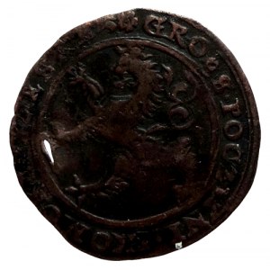 Rudolf II. 1576-1612, početní groš 1577 Kutná Hora-Šatný