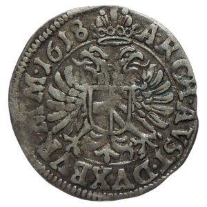 Matyáš II. 1612-1619, bílý groš 1618 Praha-Hübmer