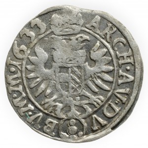 Ferdinand II. 1619-1637, 3 krejcar 1633 Praha-Schuster