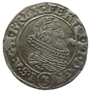 Ferdinand II. 1619-1637, 3 krejcar 1637 Praha-Wolker