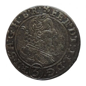 Ferdinand II. 1619-1637, 3 krejcar 1628 O Olomouc-Fritsch