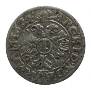 Ferdinand II. 1619-1637, 1 krejcar 1624 CW Brno-Wohnsiedler MKČ 892