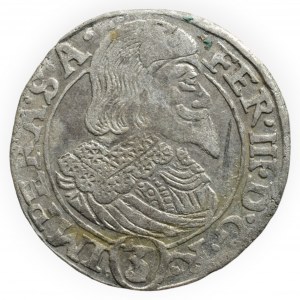 Ferdinand III. 1637-1657, 3 krejcar 1640 Praha-Wolker