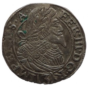 Ferdinand III. 1637-1657, 3 krejcar 1641 Praha-Wolker