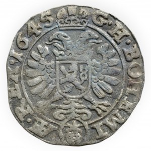 Ferdinand III. 1637-1657, 3 krejcar 1645 Praha-Wolker