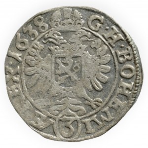 Ferdinand III. 1637-1657, 3 krejcar 1638 Kutná Hora-Geronis