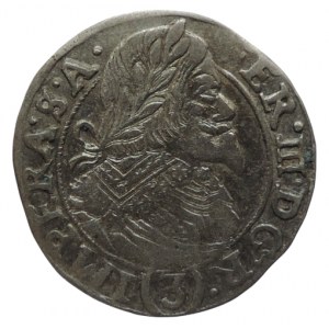 Ferdinand III. 1637-1657, 3 krejcar 1643 Jáchymov-Knobloch
